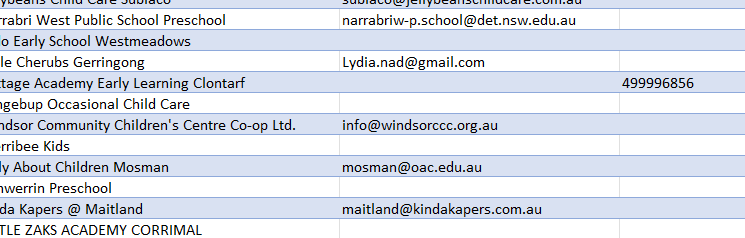 Screenshot of lower quality list